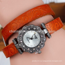 La nueva flor retra imprimió el reloj BWL016 de la pulsera de la manera del reloj del cuarzo del dial del diamante de las mujeres de la correa